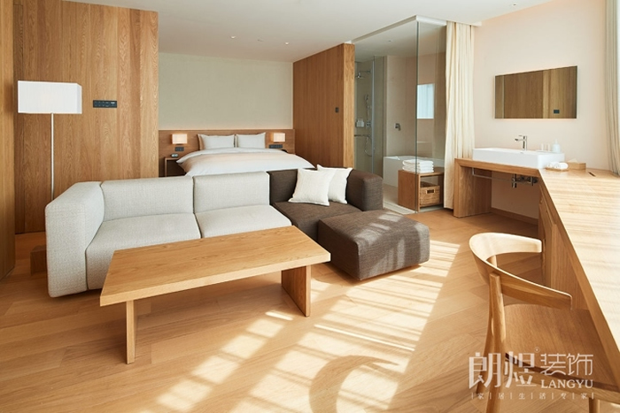 簡(jiǎn)潔舒適無(wú)印良品酒店效果圖