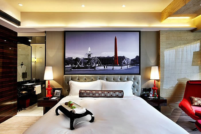 精品商務(wù)酒店床頭背景設(shè)計