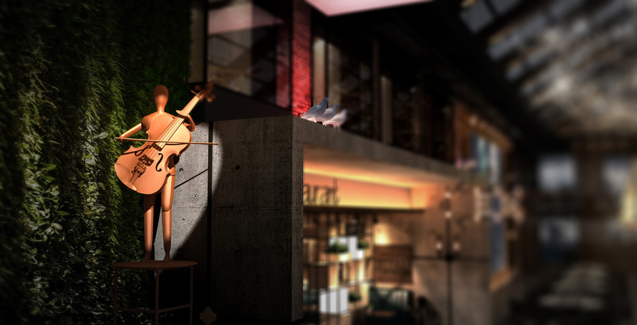 工業(yè)風(fēng)廠房餐廳裝修設(shè)計效果圖欣賞