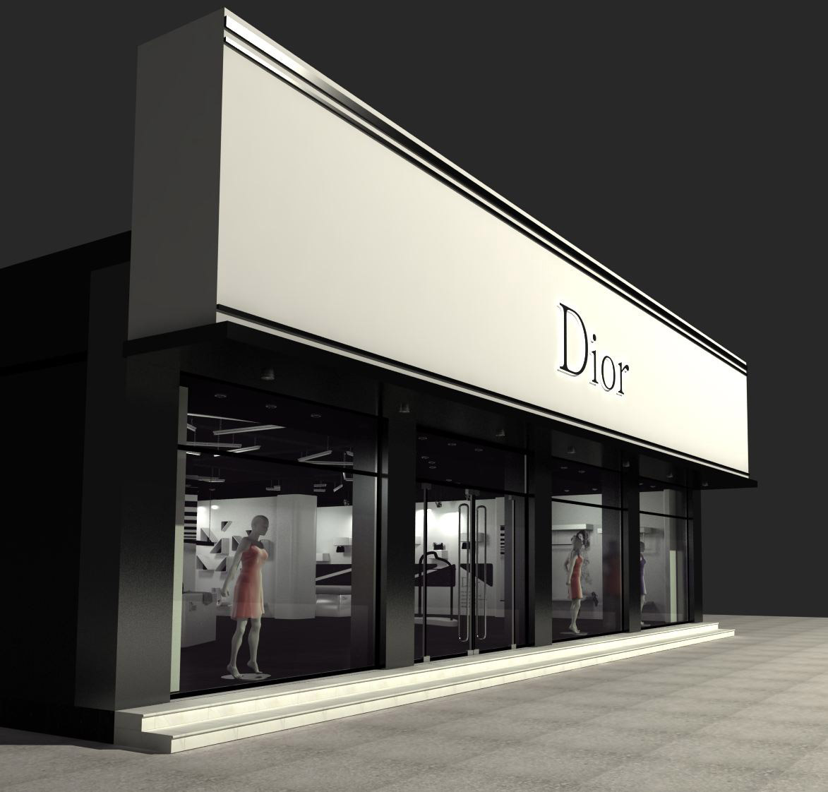 Dior服裝店門頭設(shè)計