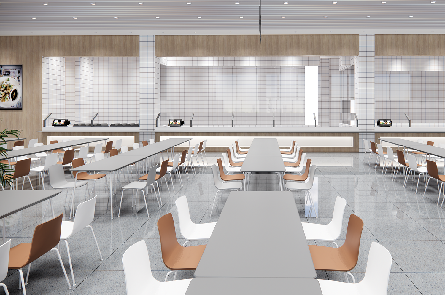 廠區(qū)職工食堂裝修改造設(shè)計(jì)效果圖