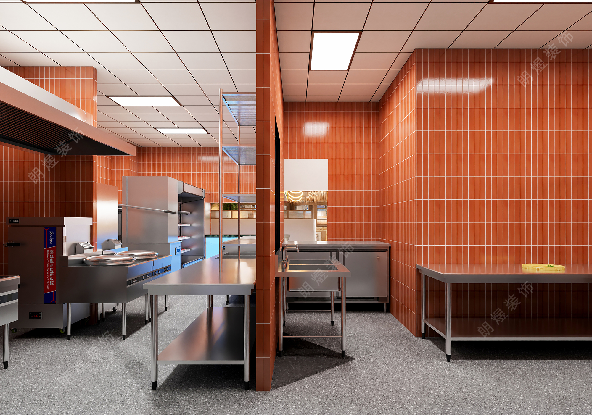 成都麻椰泰辣火鍋店設(shè)計裝修效果圖-廚房