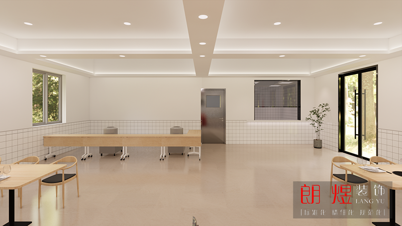 部隊(duì)機(jī)關(guān)食堂平面設(shè)計(jì)裝修效果圖