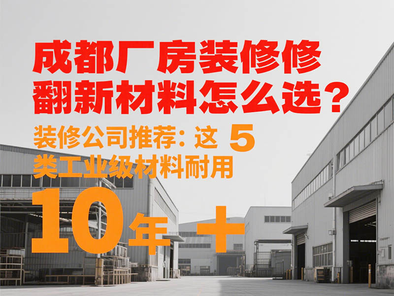 成都廠房裝修翻新材料怎么選？裝修公司推薦：這 5 類工業(yè)級材料耐用 10 年 +