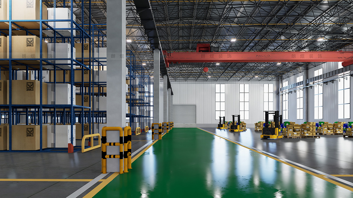 工業(yè)園廠房倉(cāng)庫(kù)裝修設(shè)計(jì)效果圖1